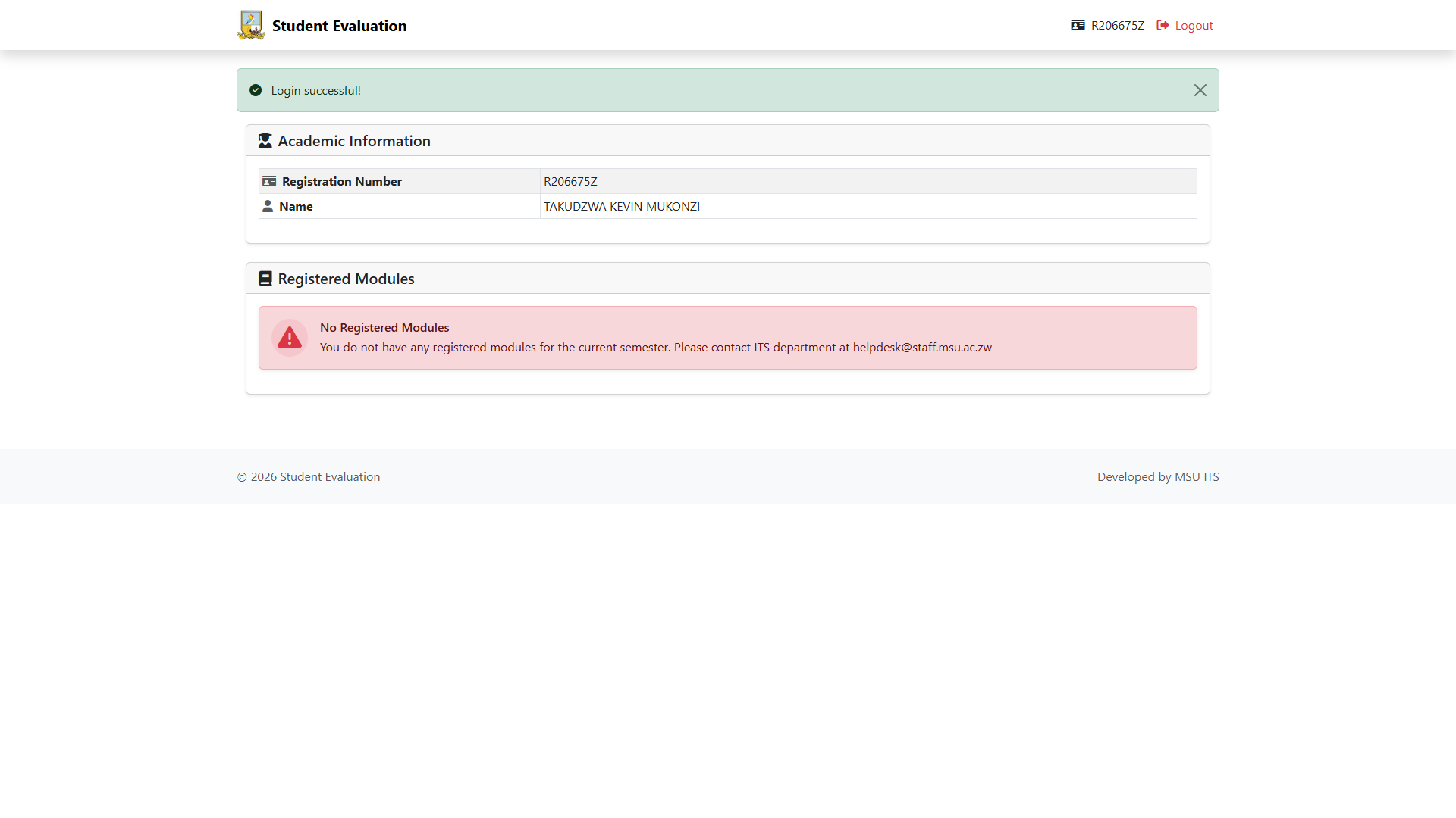 Student Evaluation System