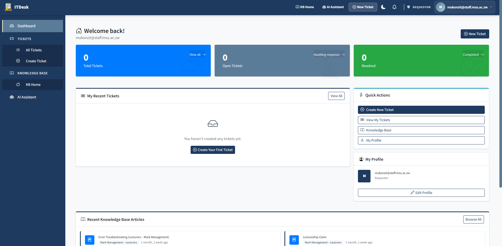 ITDesk Support Portal