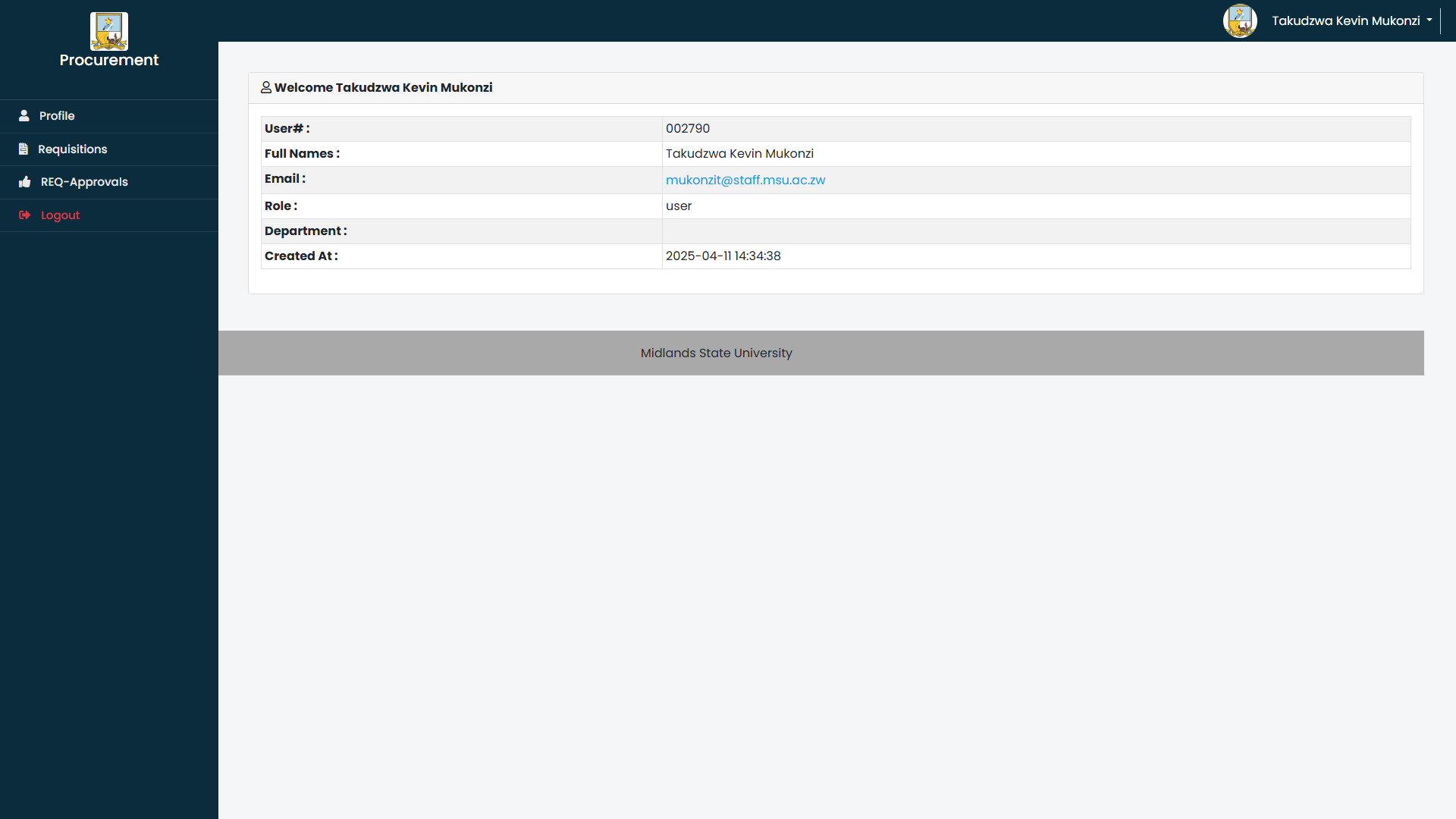 Procurement Management System