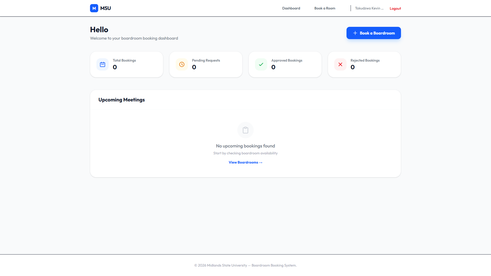 Boardroom Booking System